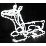  3D Deer Family Set of 3 Animated LED White Colour Christmas Motif Rope Lights 